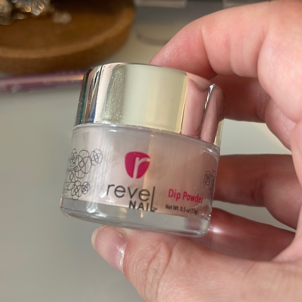 Revel nail dip powder nail polish, shade D557 Goal Digger, 0.5oz jar